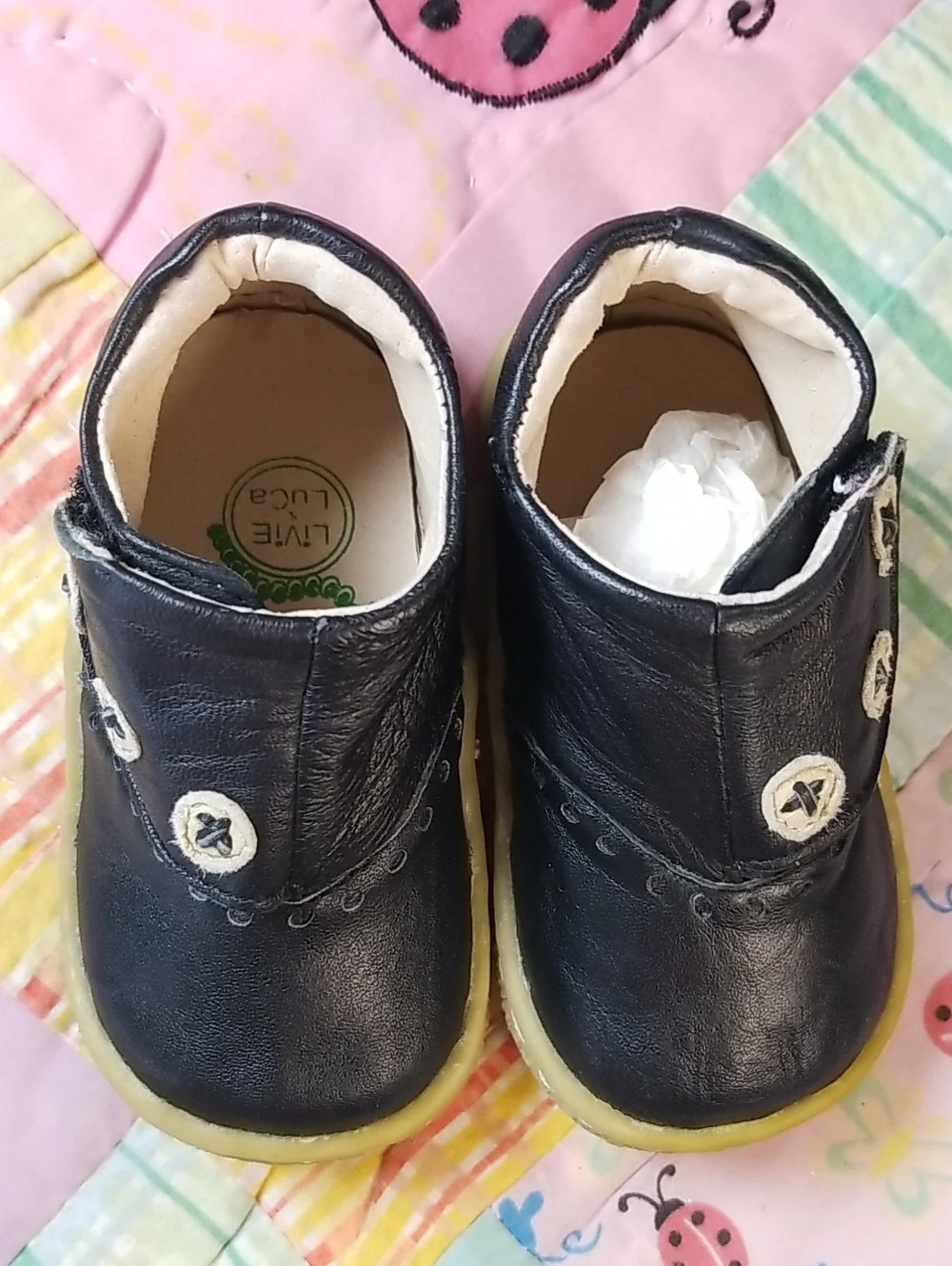 Livie & Luca Black Leather Soft London Boots Size 5